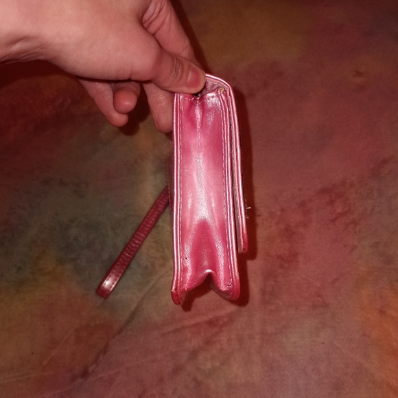 Hello Kitty Loungefly Barbie Pink Metallic Rhinestone Love Wristlet Clutch - Picture 8 of 16